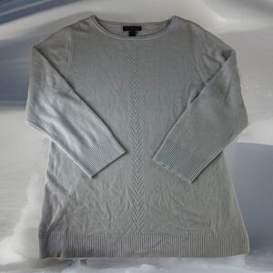 Karen Scott Women’s Center chevron-style textured knit Sweater 3/4 Sleeve XL